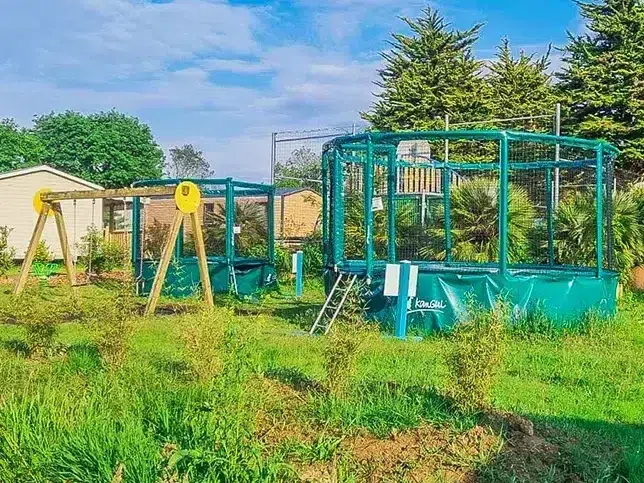 trampolines at your campsite near pont aven