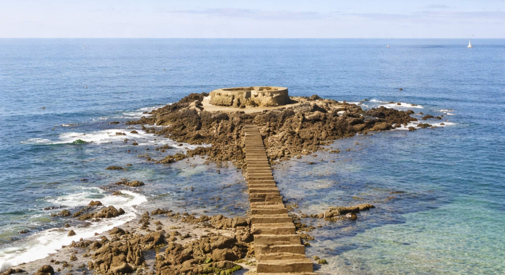 ile percee maree basse finistere sud