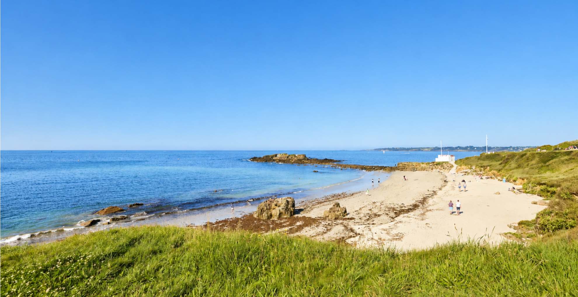 camping bord de mer plage de trenez moelan sur mer